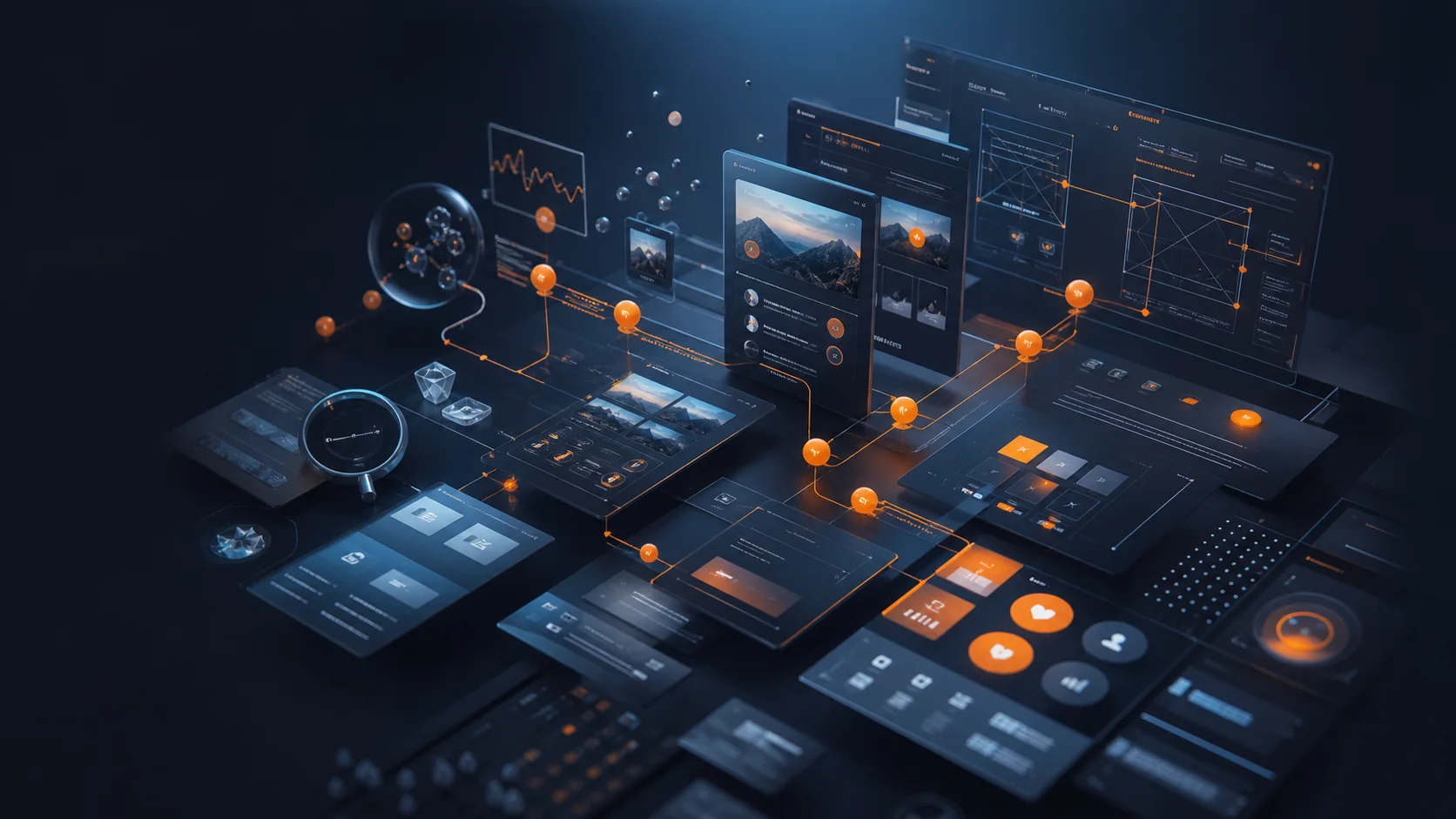 UX / UI Tasarım hizmeti için Yansıma360 yaratıcı görseli